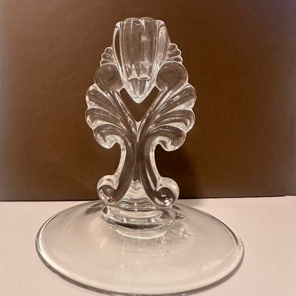 Imperial Pressed glass MCM Hollywood candle holder Janice Vtg Retro EUC - Picture 1 of 11